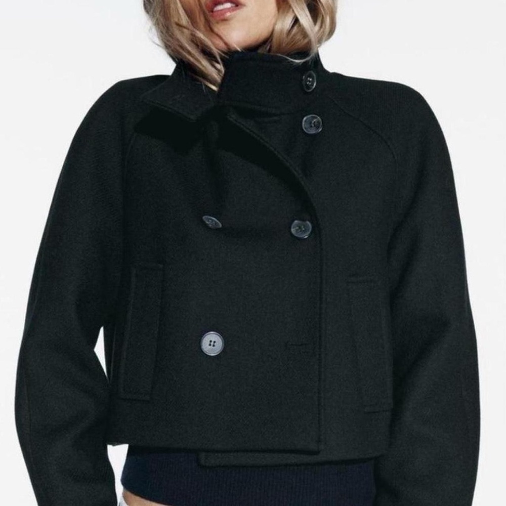 zara trench coat cropped